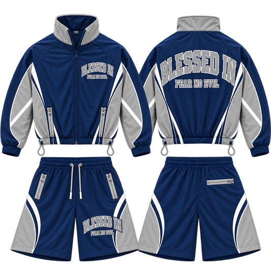 BLESSED IN® 90s Warm-Up Short Set — Hoyas