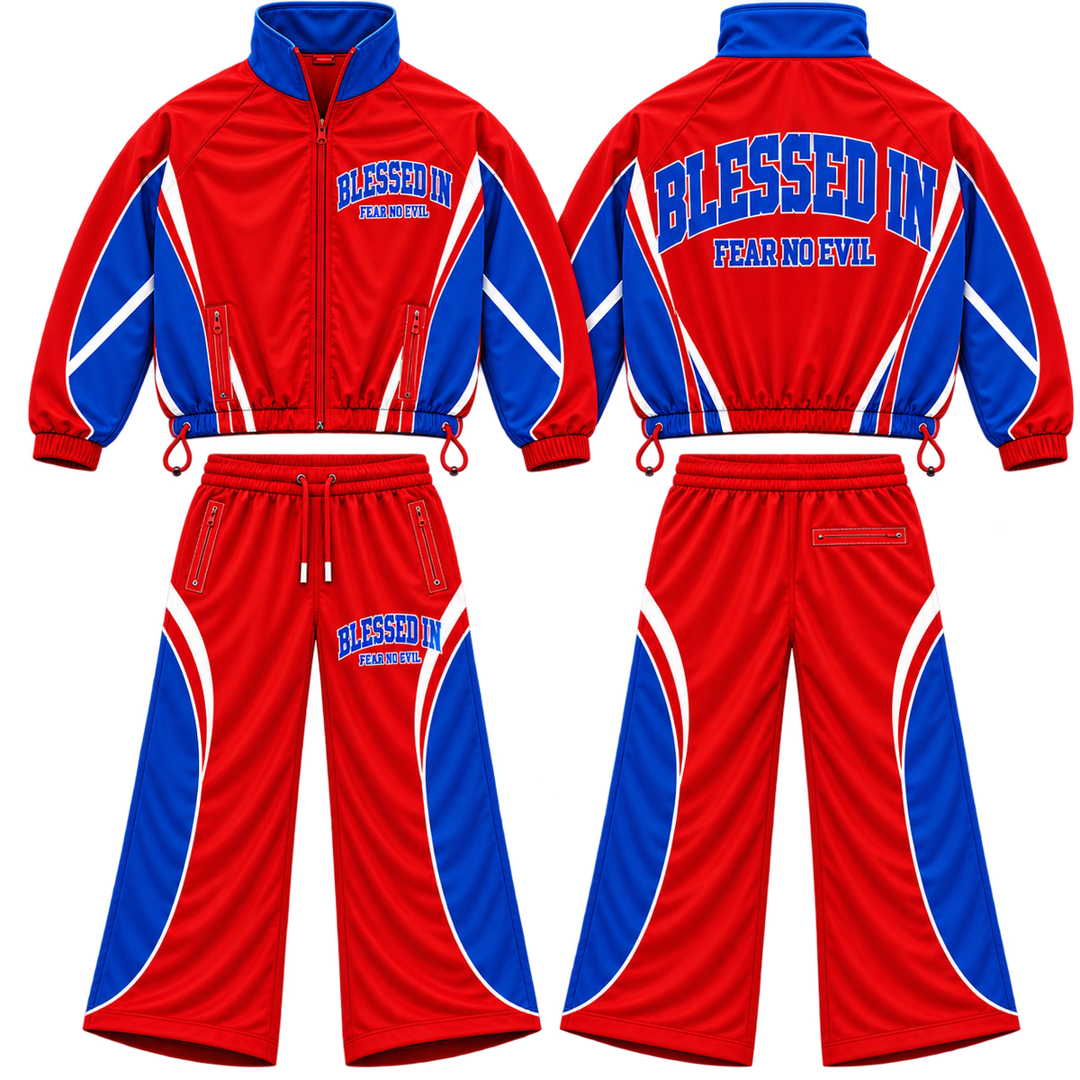 BLESSED IN® 90s Warm-Up Pants Set — Pistons