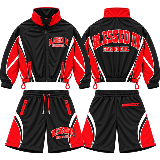 BLESSED IN® 90s Warm-Up Short Set — Bulls