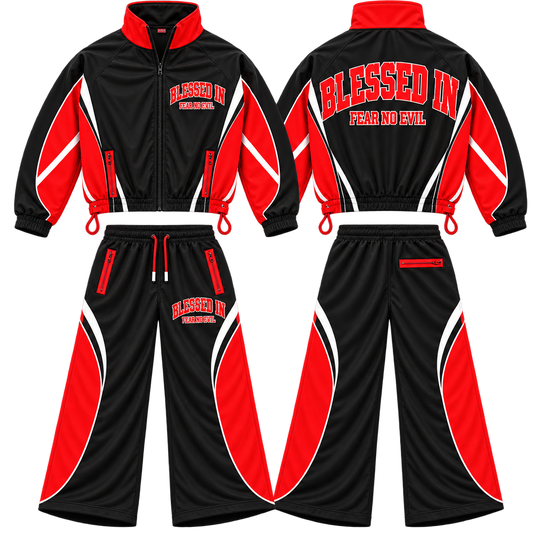 BLESSED IN® 90s Warm-Up Pants Set — Bulls